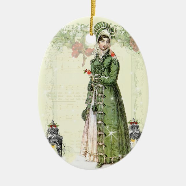 Ein fröhliches Weihnachten Keramik Ornament (Vorne)