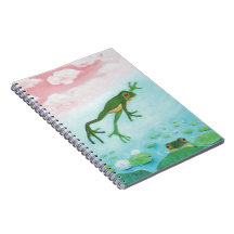 Ein Frosch springt in die Teichillustration