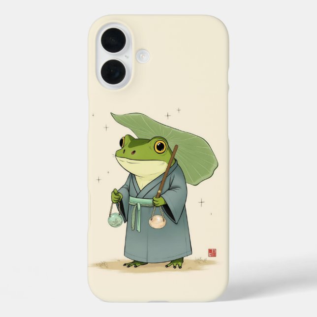 Ein Frosch und sein Sohn iPhone 16 Plus Hülle (Rückseite)