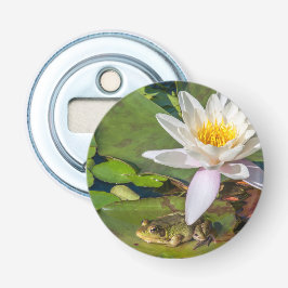 Ein Frosch unter einer Seeroseblume Flaschenöffner