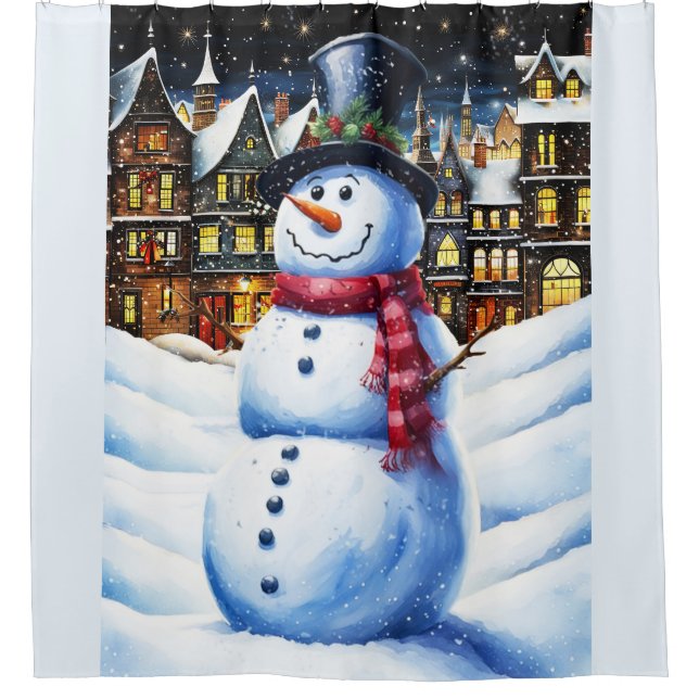 EIN FROSTY CHRISTMAVE DUSCHVORHANG (Vorderseite)