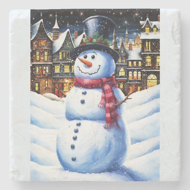 EIN FROSTY CHRISTMAVE STEINUNTERSETZER (Vorderseite)