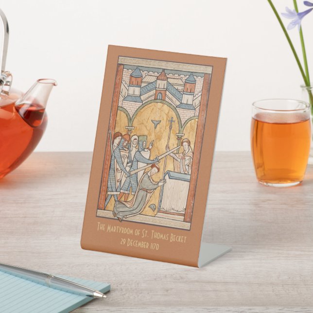 Ein früheres Martyrium von St. Thomas Becket in Ar Sockelschild (In SItu)