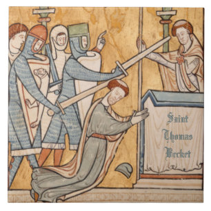 Ein frühes Martyrium des hl. Thomas Becket in der  Fliese
