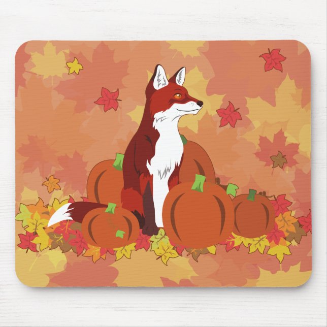 Ein Fuchs im Pumpkinpflaster Mousepad (Vorne)