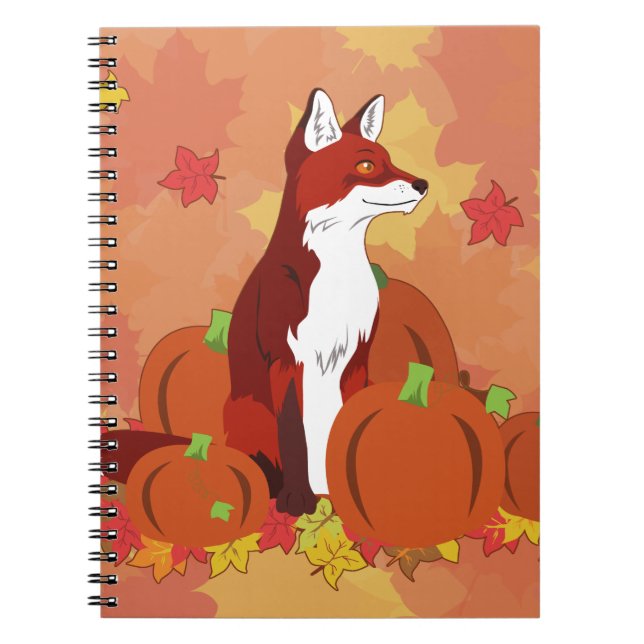Ein Fuchs im Pumpkinpflaster Notizblock (Vorderseite)
