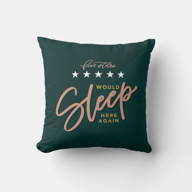 Ein Fünf-Sterne-Sleep-Review-Smarald Kissen (Vorderseite)