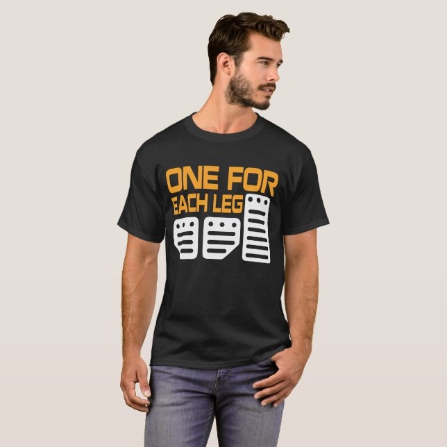Ein für Pedal-Handbücher jedes Bein-drei T-Shirt (Vorne ganz)