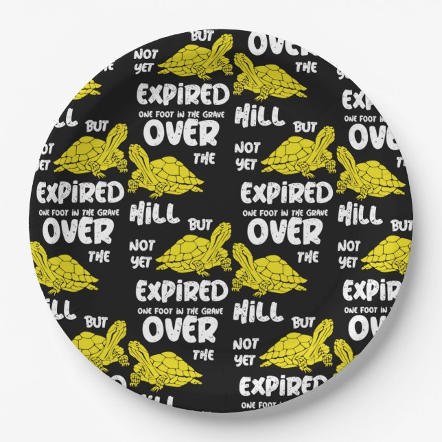 Ein Fuß im Grab Pappteller (Vorderseite)