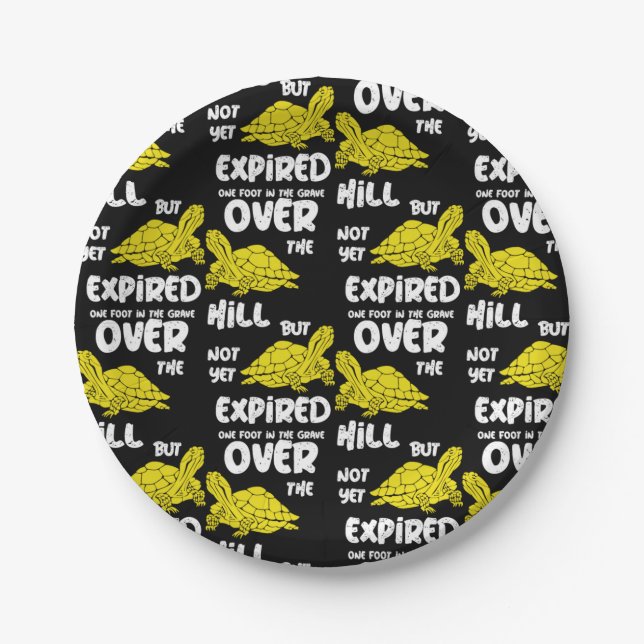 Ein Fuß im Grab Pappteller (Vorderseite)