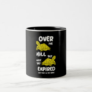 Ein Fuß im Grab Zweifarbige Tasse