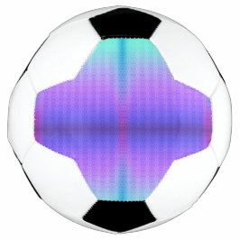 Ein Fußball mit einem Farbverlaufsmuster in Blau