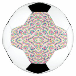 Ein Fußball mit schwarzen und weißen Paneelen 