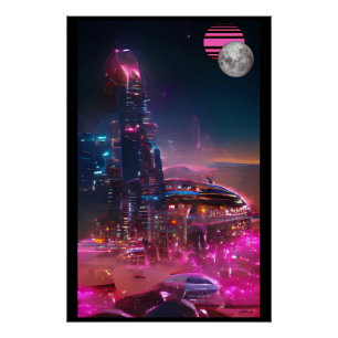 Ein Futurismus der dampfgetränkten Ruinen Poster