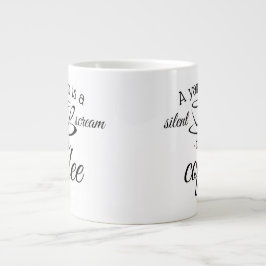 Ein Gähnen ist ein leiser Kaffeeschrei Jumbo-Tasse