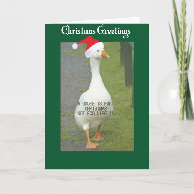 Ein Gänse ist zu Weihnachten Nicht für Leben Weihn (Vorderseite)