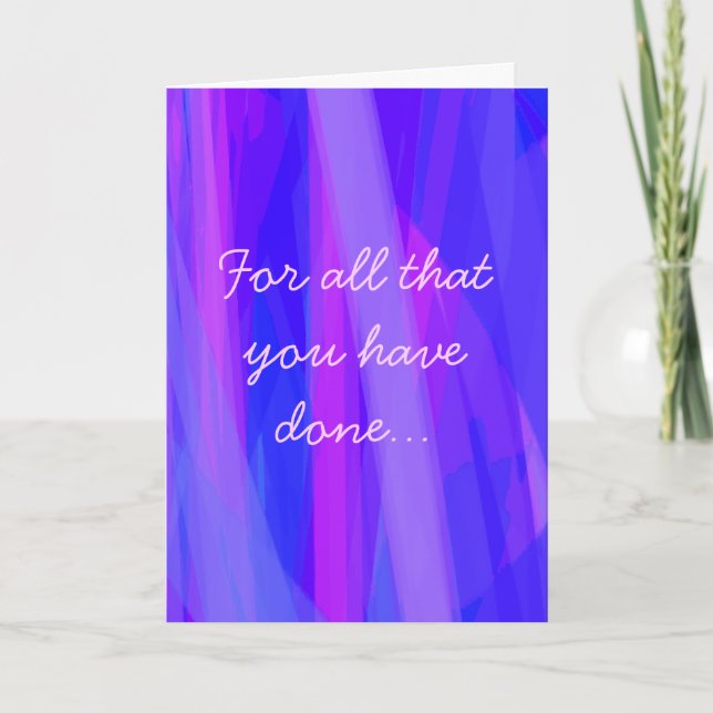 Ein ganz besonderer Dank Dankeskarte (Vorderseite)