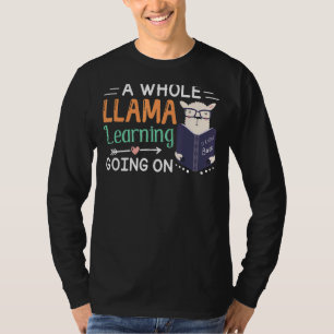 Ein ganzes Lama-Lernen im Lehrer T-Shirt