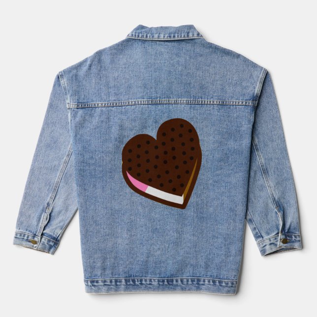 Ein ganzes Snack-Ice Cream Sandwich Jeansjacke (Rückseite)