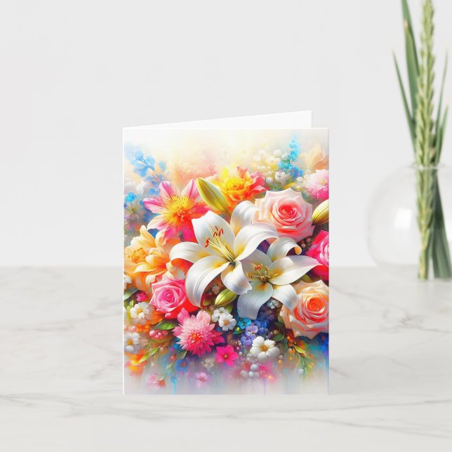 Ein Garten der ewigen Liebe Dankeskarte (Vorderseite)