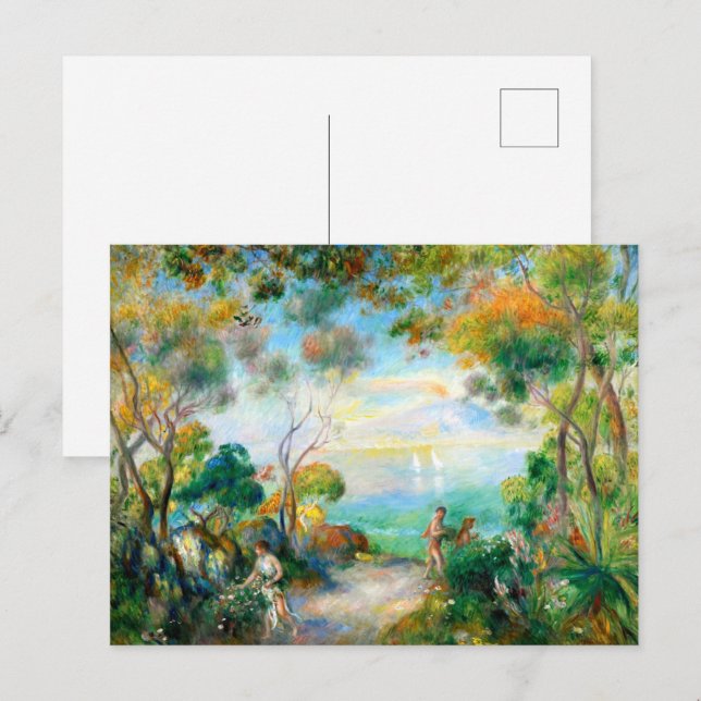 Ein Garten in Sorrento, August Renoir Postkarte (Vorne/Hinten)