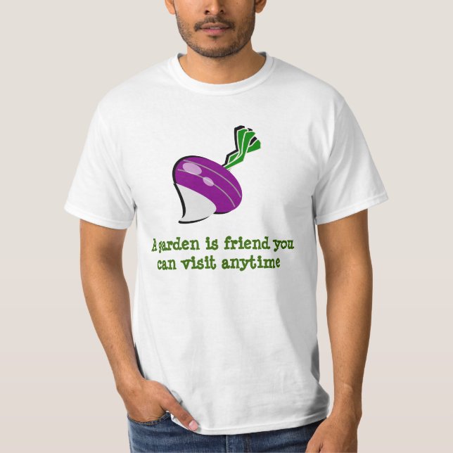 Ein Garten ist befreundet... niedliches Rübengärtn T-Shirt (Vorderseite)