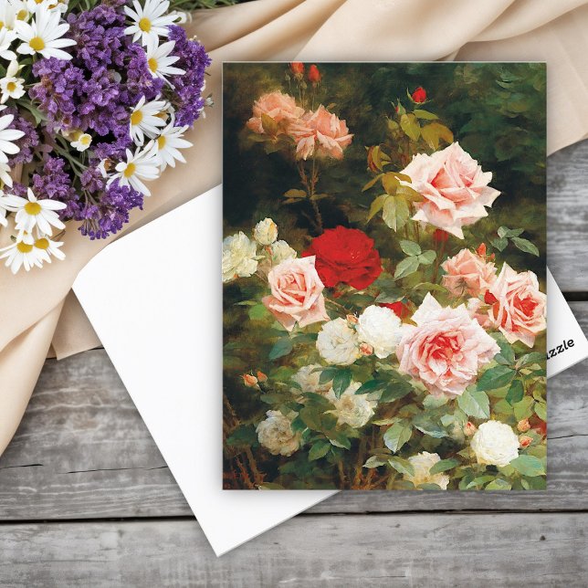 Ein Garten mit Rose (1902) Postkarte (Von Creator hochgeladen)