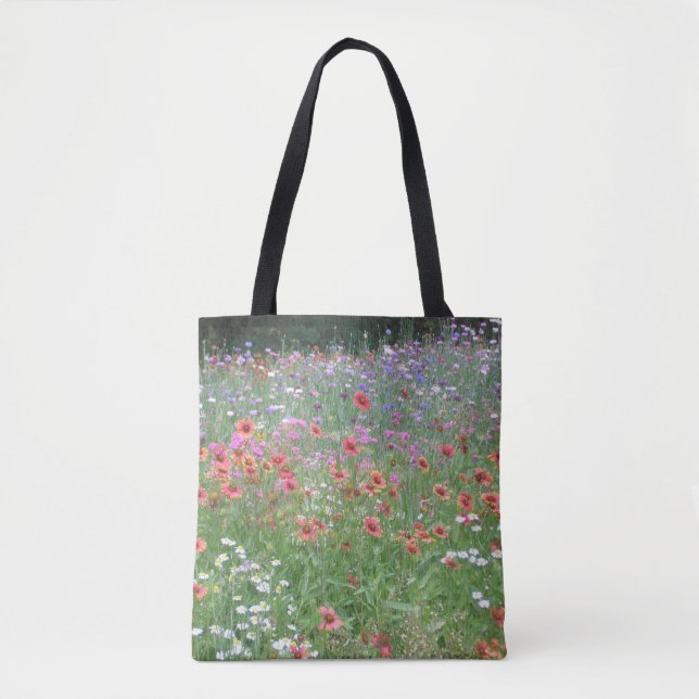 Ein Garten mit Wildblumen Tasche (Vorderseite)