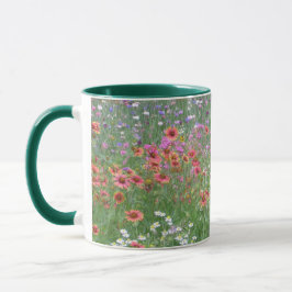 Ein Garten mit Wildblumen Tasse