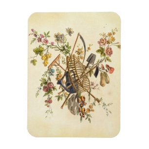 Ein Gartentextil-Design aus "Oeuvre contenant un Magnet