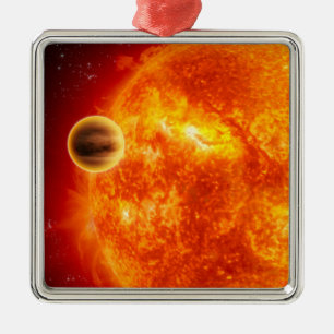 Ein Gas-riesiges exoplanet Silbernes Ornament
