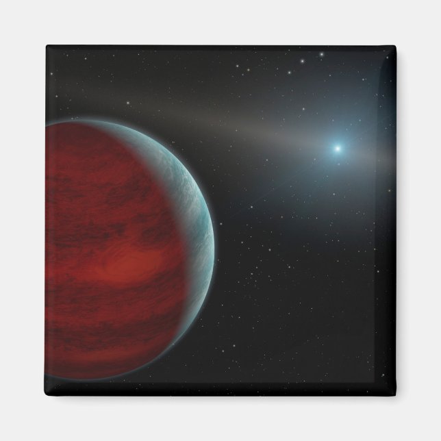 Ein Gasriese um einen weißen Zwergstern herum. Magnet (Vorne)