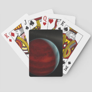 Ein Gasriese um einen weißen Zwergstern herum. Spielkarten