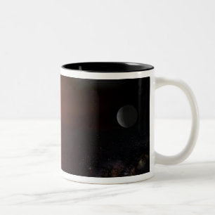 Ein Gasrieseplanet, der einen roten zwergartigen Zweifarbige Tasse