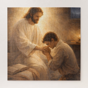 Ein Gebet auf Knien mit Jesus