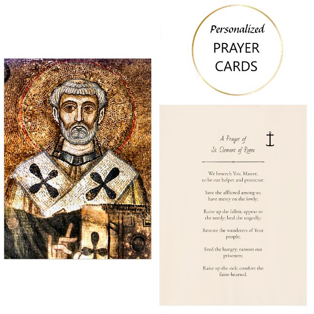 Ein Gebet der St. Clement of Rome Prayer Card Platzkarte (Von Creator hochgeladen)