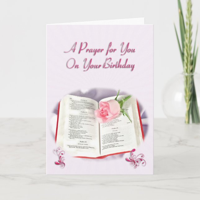 Ein Gebet für deinen Geburtstag Karte (Vorderseite)