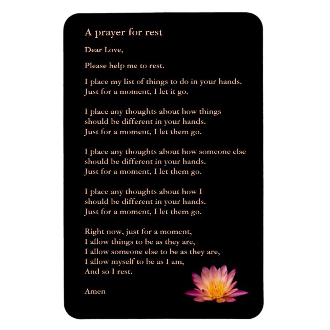 Ein Gebet für Erholung, spiritueller Kühlschrankma Magnet (Vertikal)