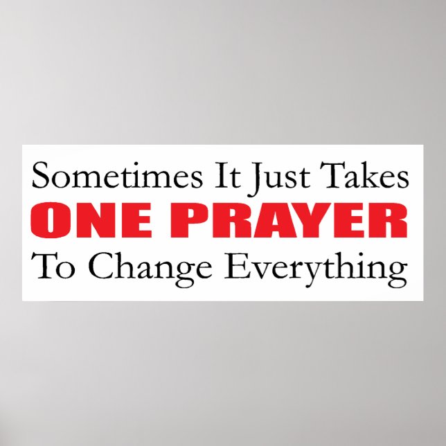 Ein Gebet-Poster Poster (Vorne)