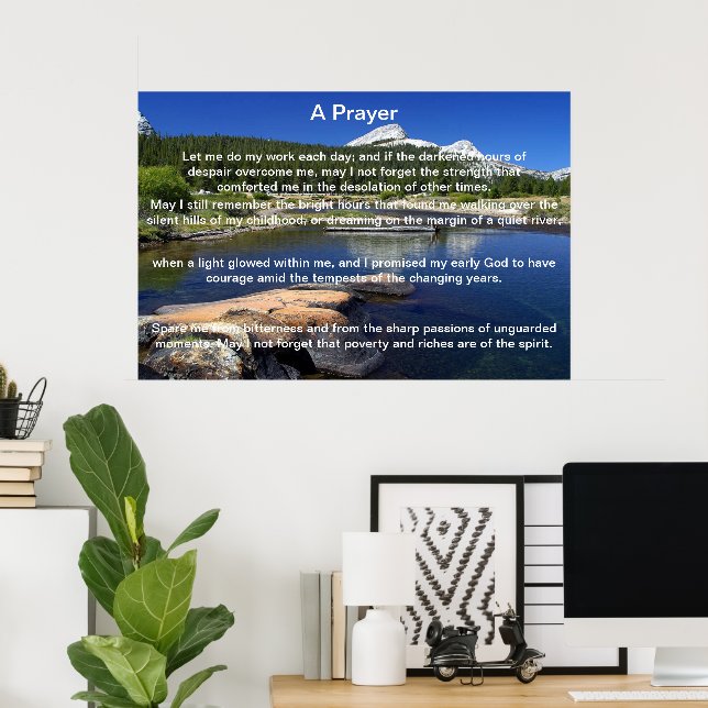 Ein Gebetsberg-View-Plakat Poster (Heimbüro)