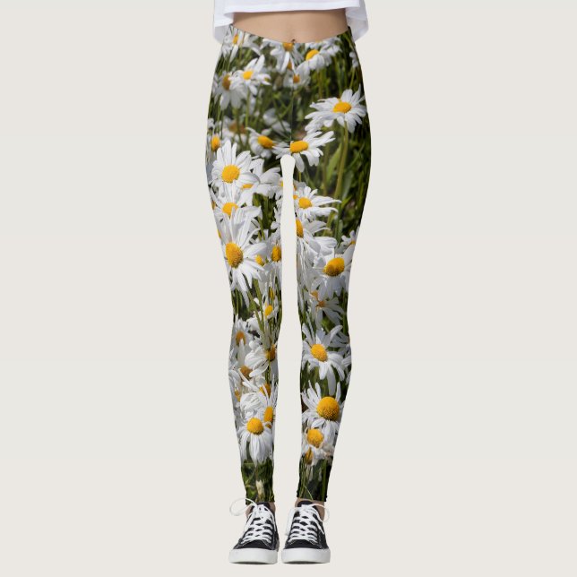 Ein Gebiet der Oxeye Daisies Leggings (Vorderseite)