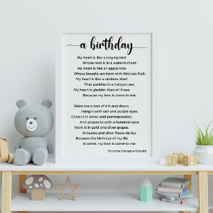 Ein Geburtstagsgedicht von Christina Georgina Ross Poster