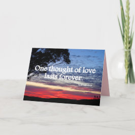 Ein Gedanke an Liebe hält für immer an Quotenkarte Karte