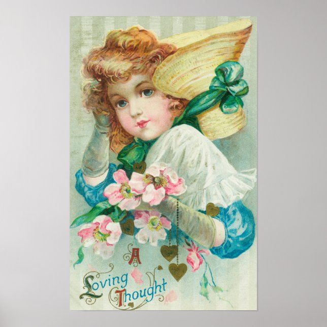Ein gedankenfreudiger Freund mit Bonnet Poster (Vorne)