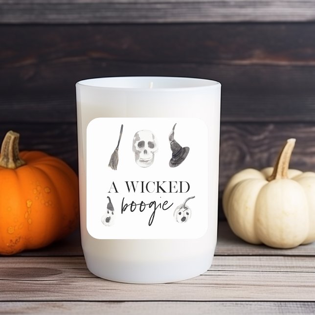 Ein gefickter Boogie | Frohe Halloween Quadratischer Aufkleber (Von Creator hochgeladen)