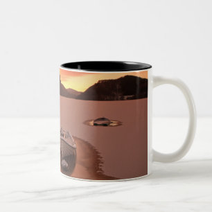 Ein gefrorener Loch Ruthven, Großbritannien Zweifarbige Tasse
