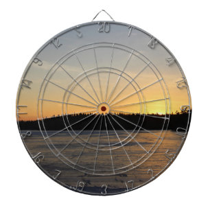 Ein gefrorener Sonnenuntergang Dartscheibe
