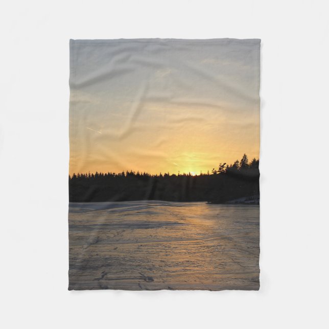 Ein gefrorener Sonnenuntergang Fleecedecke (Vorderseite)