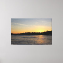 Ein gefrorener Sonnenuntergang Leinwanddruck