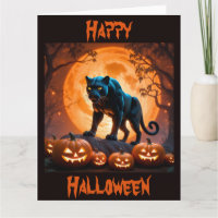 Ein geheimnisvoller Schwarzer Panther zu Halloween